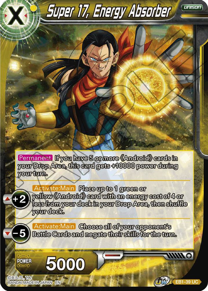 Super 17, Energy Absorber EB1-39 card from Battle Evolution Booster