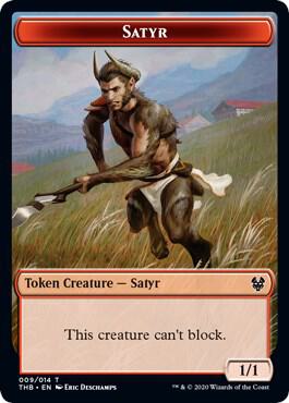 Satyr // Goblin Construct Double-sided Token (Challenger 2021) 9 // 11 card from Unique and Miscellaneous Promos