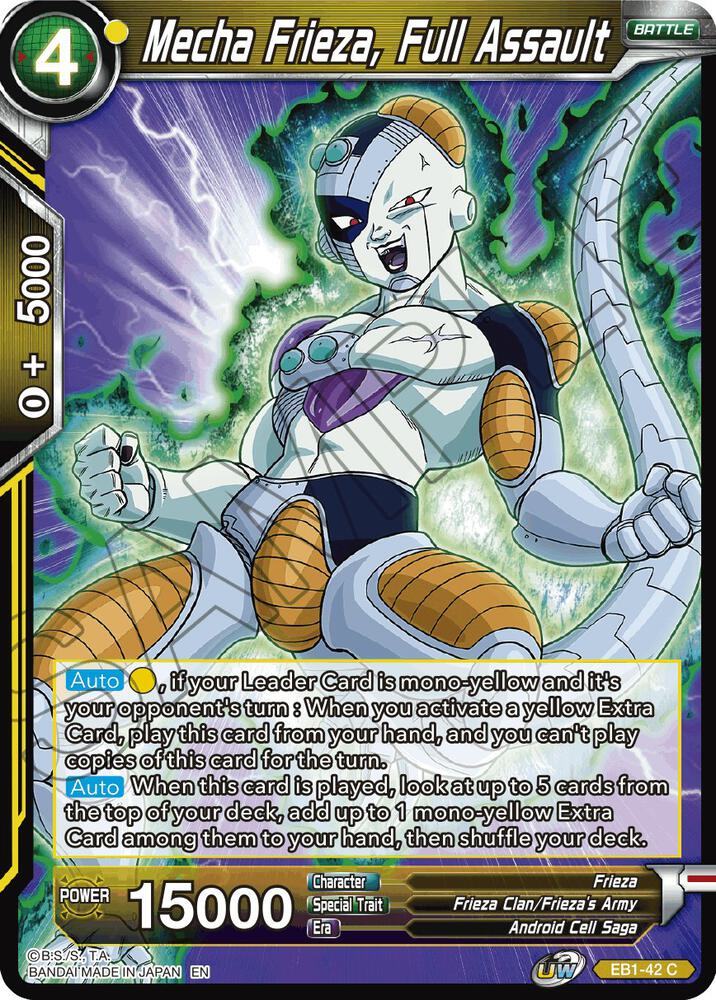 Mecha Frieza, Full Assault EB1-42 card from Battle Evolution Booster