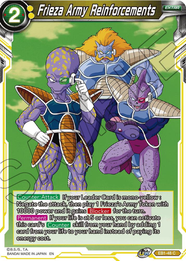 Frieza Army Reinforcements EB1-48 card from Battle Evolution Booster