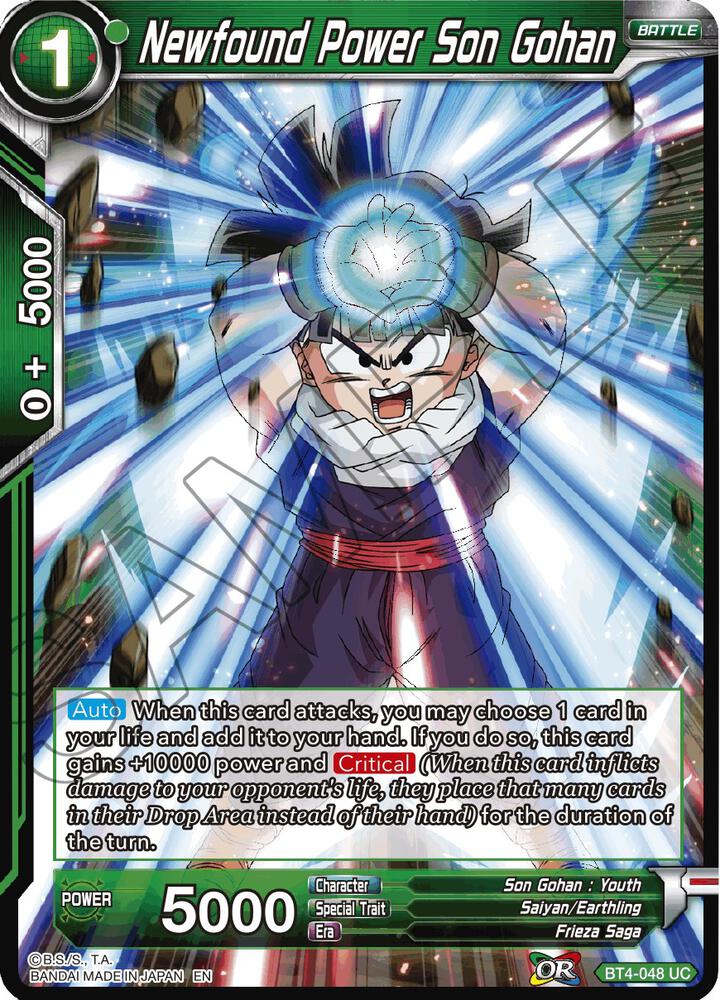 Newfound Power Son Gohan (Reprint) BT4-048 card from Battle Evolution Booster