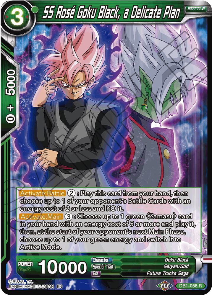SS Rose Goku Black, a Delicate Plan (Reprint) DB1-056 card from Battle Evolution Booster