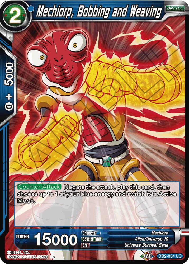 Mechiorp, Bobbing and Weaving (Reprint) DB2-054 card from Battle Evolution Booster