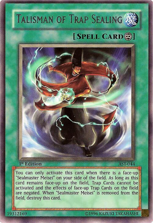 Talisman of Trap Sealing AST-044 card from Ancient Sanctuary