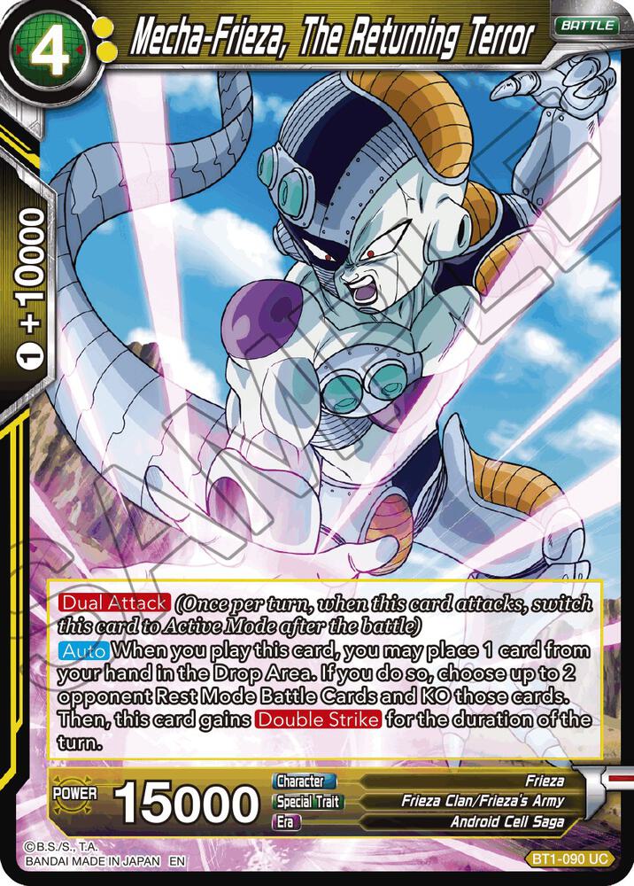 Mecha-Frieza, The Returning Terror (Reprint) BT1-090 card from Battle Evolution Booster