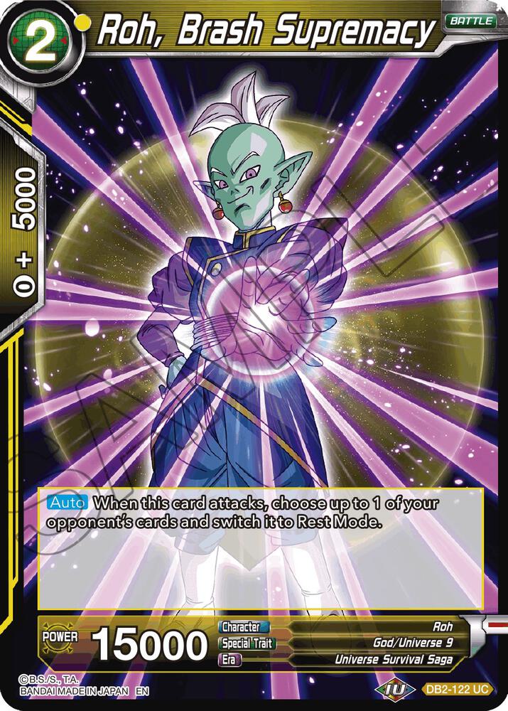 Roh, Brash Supremacy (Reprint) DB2-122 card from Battle Evolution Booster