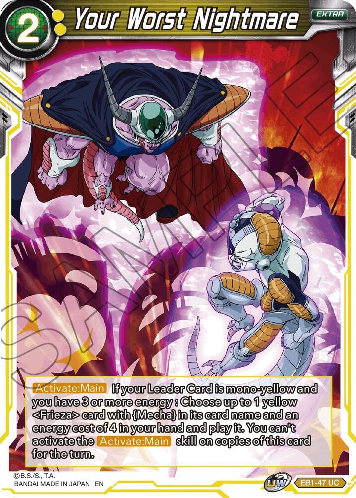 Your Worst Nightmare EB1-47 card from Battle Evolution Booster
