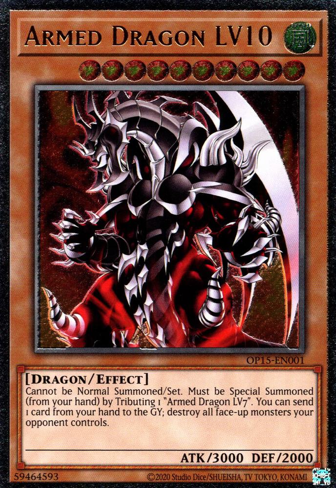 Armed Dragon LV10 (UTR) OP15-EN001 card from OTS Tournament Pack 15