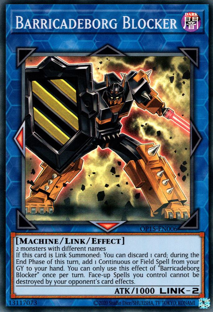 Barricadeborg Blocker OP15-EN006 card from OTS Tournament Pack 15