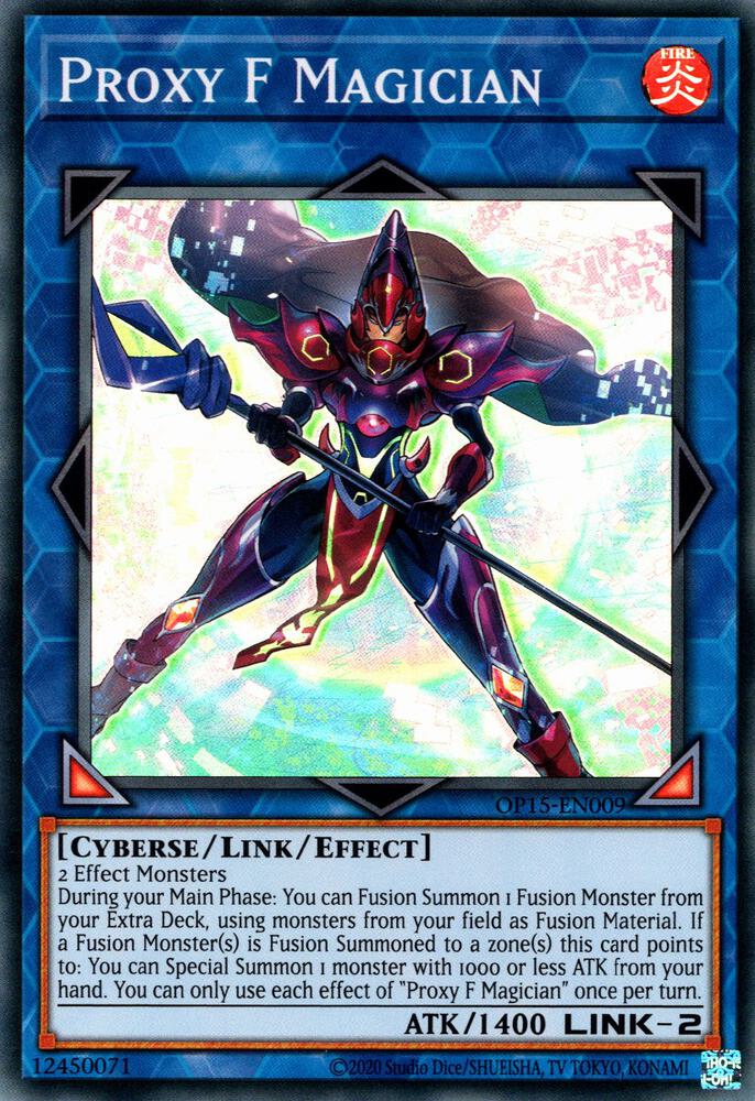 Proxy F Magician OP15-EN009 card from OTS Tournament Pack 15