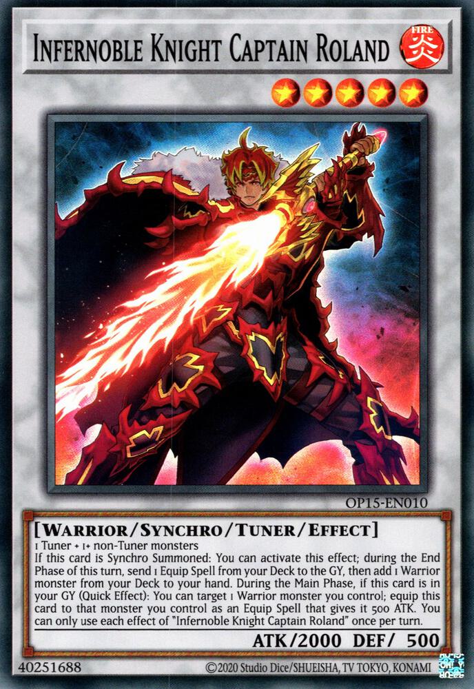 Infernoble Knight Captain Roland OP15-EN010 card from OTS Tournament Pack 15