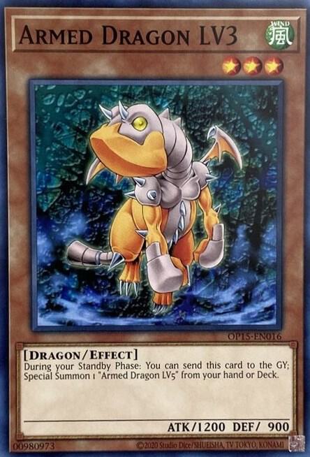 Armed Dragon LV3 OP15-EN016 card from OTS Tournament Pack 15
