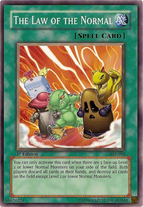 The Law of the Normal AST-094 card from Ancient Sanctuary