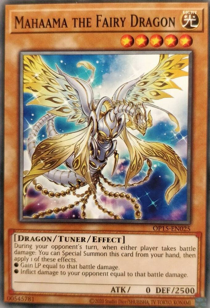 Mahaama the Fairy Dragon OP15-EN025 card from OTS Tournament Pack 15
