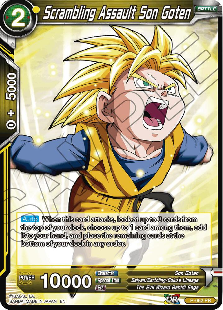 Scrambling Assault Son Goten (Reprint) P-062 card from Battle Evolution Booster