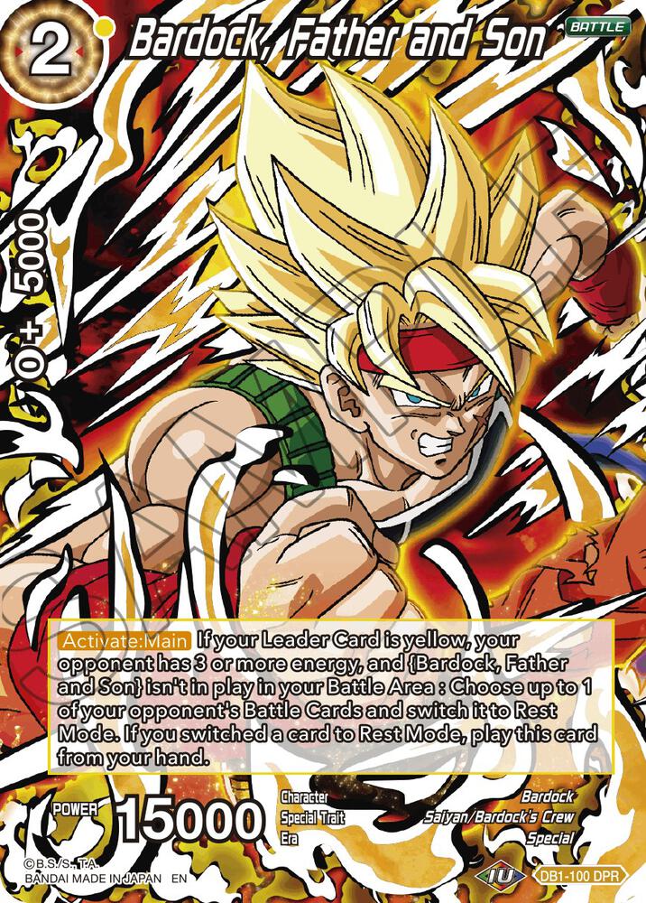 Bardock, Father and Son (Reprint) DB1-100 card from Battle Evolution Booster