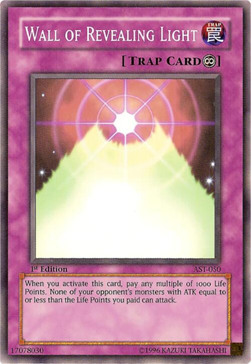 Wall of Revealing Light AST-050 card from Ancient Sanctuary