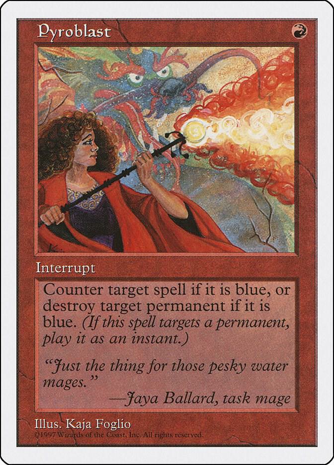 Pyroblast card from Fifth Edition