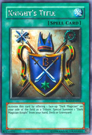 Knight's Title (Reshef of Destruction) (Secret Rare) ROD-EN002 card from Yu-Gi-Oh! Video Game Promotional Cards