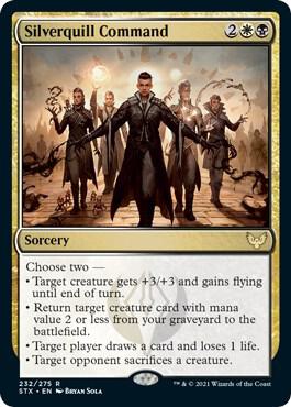 Silverquill Command 232 card from Strixhaven: School of Mages