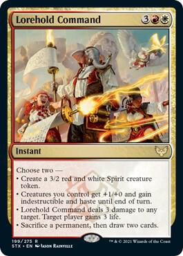 Lorehold Command 199 card from Strixhaven: School of Mages