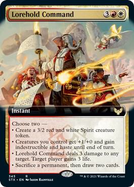 Lorehold Command (Extended Art) 345 card from Strixhaven: School of Mages