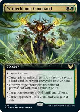 Witherbloom Command (Extended Art) 356 card from Strixhaven: School of Mages