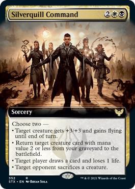 Silverquill Command (Extended Art) 352 card from Strixhaven: School of Mages