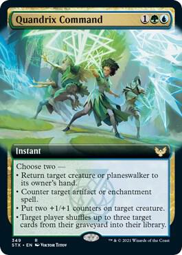 Quandrix Command (Extended Art) 349 card from Strixhaven: School of Mages