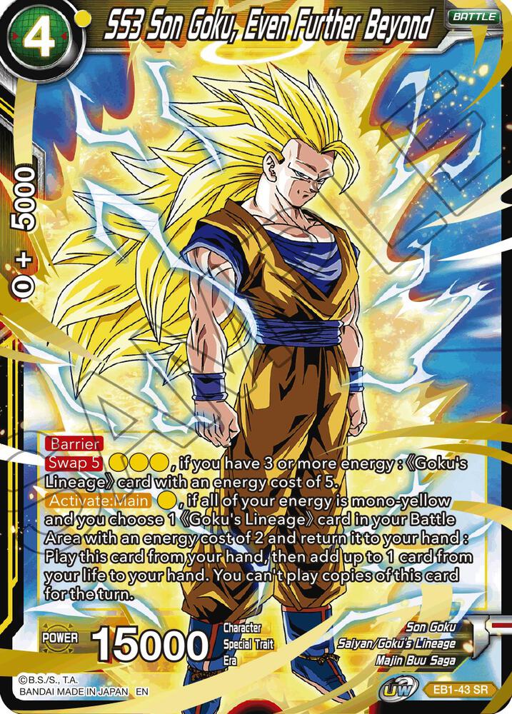 SS3 Son Goku, Even Further Beyond EB1-43 card from Battle Evolution Booster