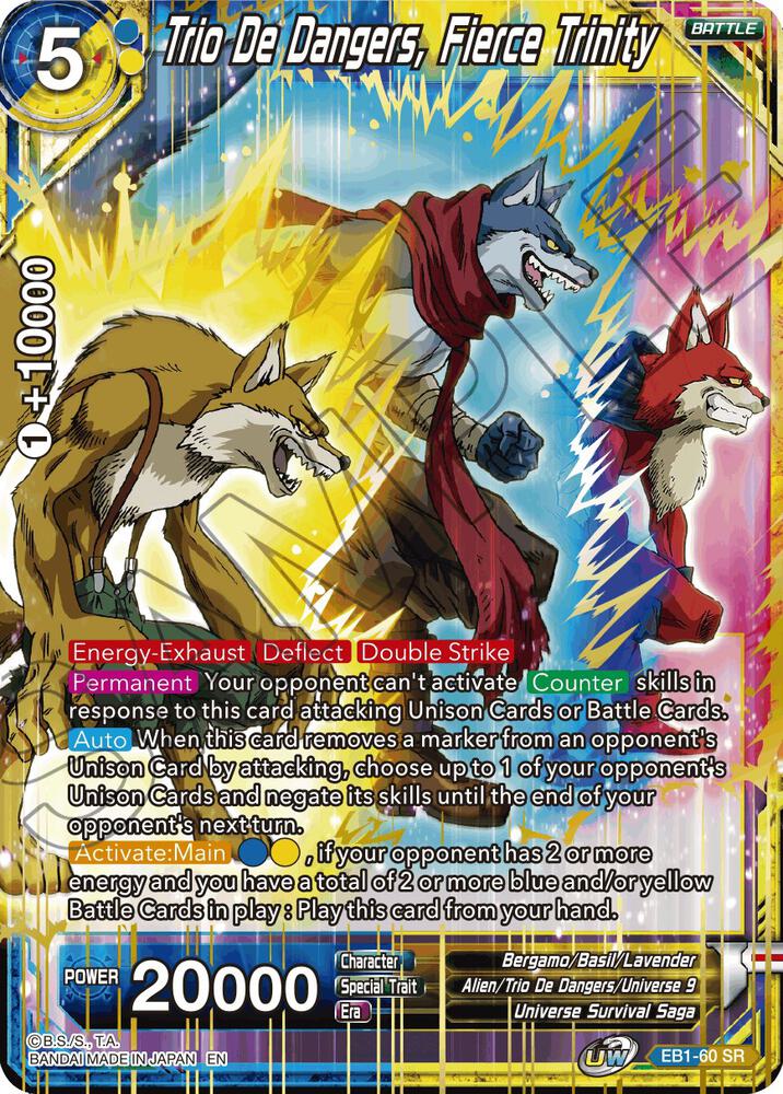 Trio De Dangers, Fierce Trinity EB1-60 card from Battle Evolution Booster