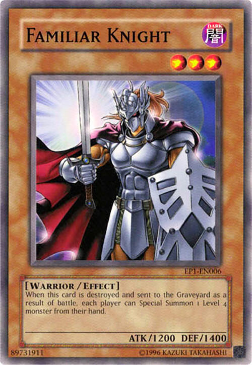 Familiar Knight EP1-EN006 card from Yu-Gi-Oh! Movie Exclusive Pack