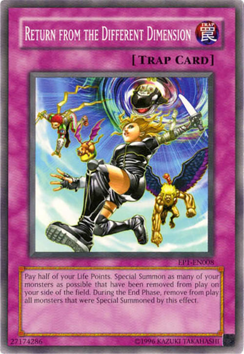 Return from the Different Dimension EP1-EN008 card from Yu-Gi-Oh! Movie Exclusive Pack