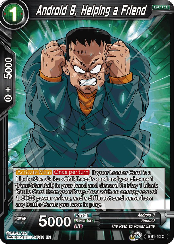 Android 8, Helping a Friend EB1-52 card from Battle Evolution Booster