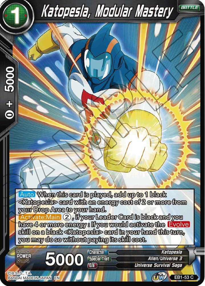 Katopesla, Modular Mastery EB1-53 card from Battle Evolution Booster