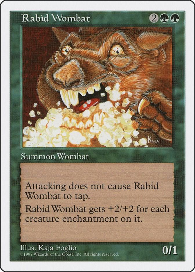 Rabid Wombat card from Fifth Edition