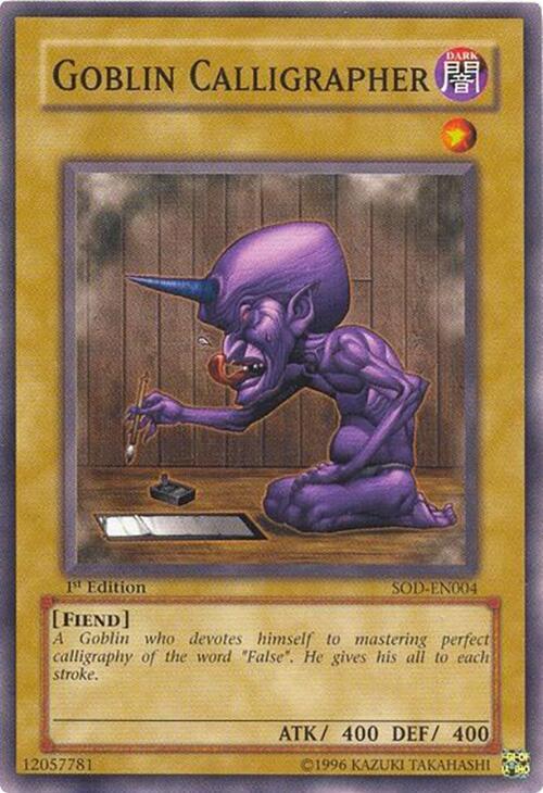 Goblin Calligrapher SOD-EN004 card from Soul of the Duelist