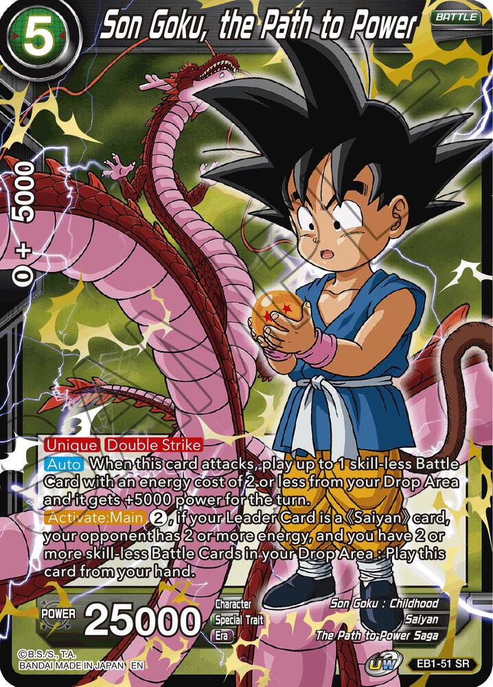 Son Goku, the Path to Power EB1-51 card from Battle Evolution Booster