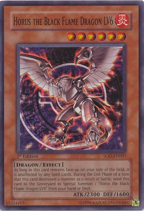 Horus the Black Flame Dragon LV6 SOD-EN007 card from Soul of the Duelist