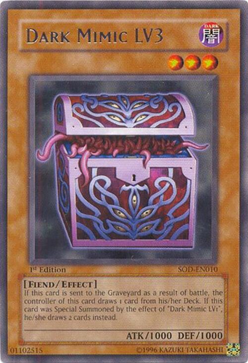 Dark Mimic LV3 SOD-EN010 card from Soul of the Duelist
