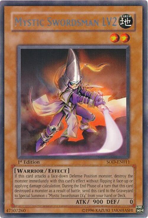 Mystic Swordsman LV2 SOD-EN011 card from Soul of the Duelist