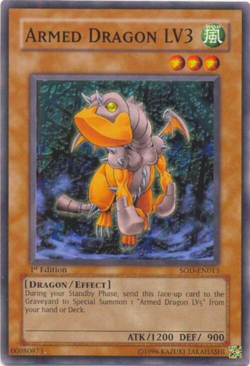 Armed Dragon LV3 SOD-EN013 card from Soul of the Duelist