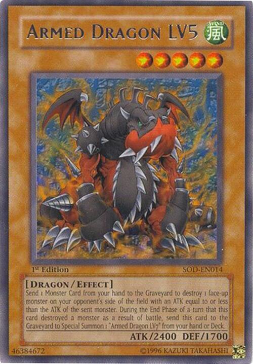 Armed Dragon LV5 SOD-EN014 card from Soul of the Duelist
