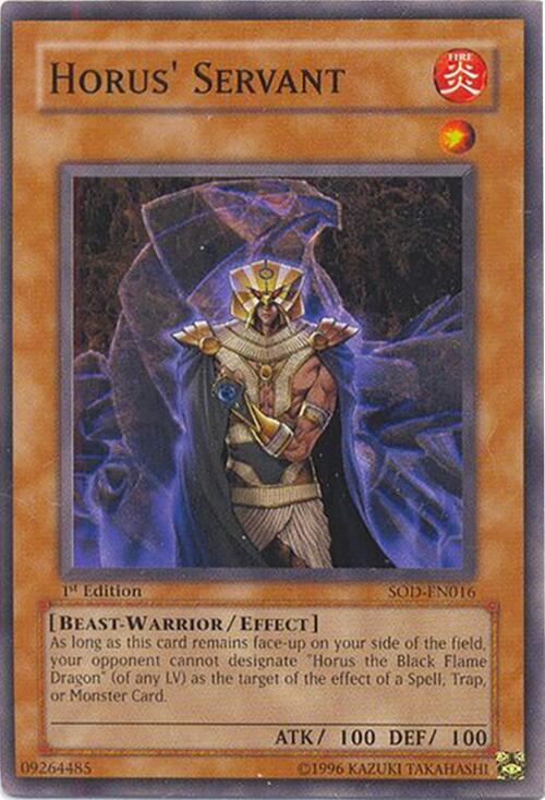 Horus' Servant SOD-EN016 card from Soul of the Duelist