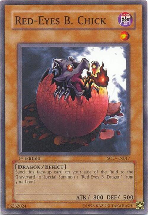 Red-Eyes B. Chick SOD-EN017 card from Soul of the Duelist