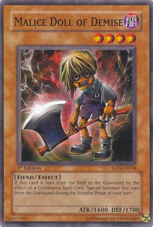 Malice Doll of Demise SOD-EN018 card from Soul of the Duelist
