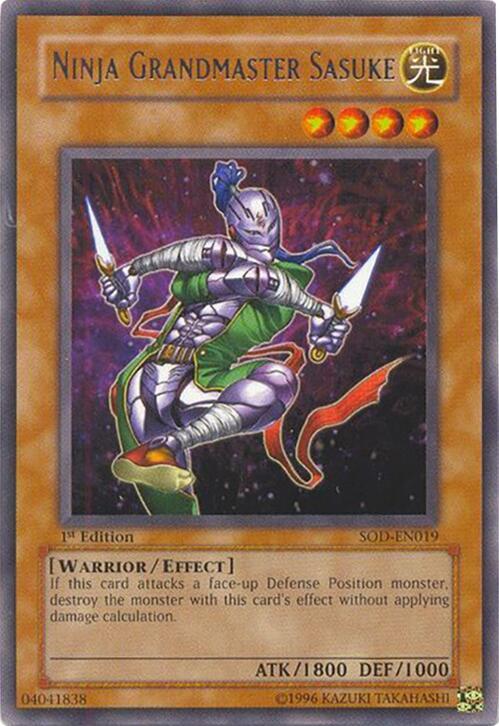 Ninja Grandmaster Sasuke SOD-EN019 card from Soul of the Duelist