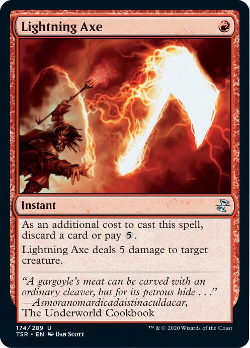 Lightning Axe 174 card from Time Spiral: Remastered