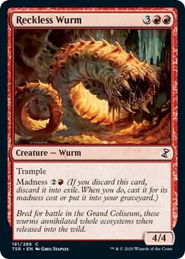Reckless Wurm 181 card from Time Spiral: Remastered