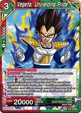 Vegeta, Unyielding Pride EB1-57 card from Battle Evolution Booster